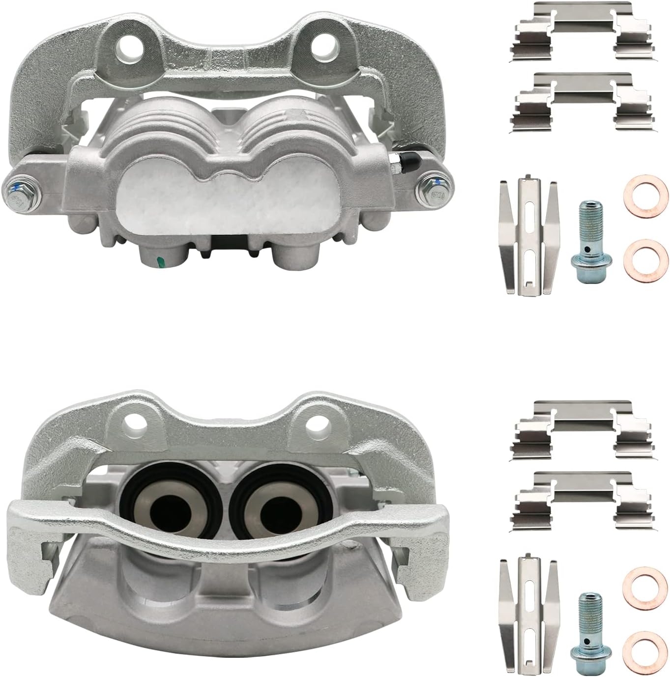 Chefull 2pcs 18-B4764 18-B4765 Disc Rear Brake Calipers w/Bracket Fits for Cadillac Escalade ESV EXT, For Chevy Avalanche Silverado Suburban 1500 Classic HD Tahoe, For GMC Sierra 1500 HD Yukon XL 1500