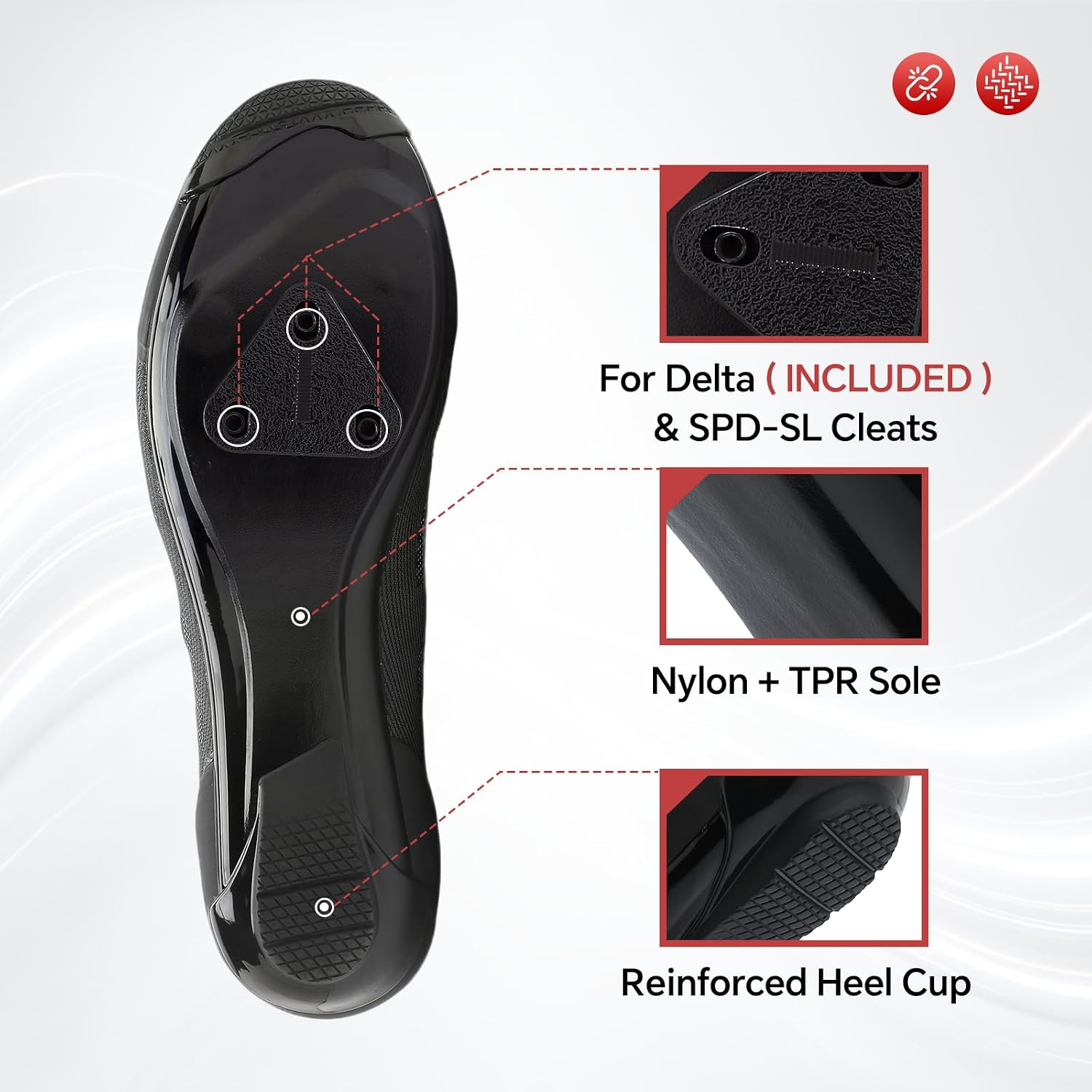 Unisex Cycling Shoes Compatible with Peloton Indoor Outdoor Road Bike Riding Shoes for Men Women with Delta Cleats