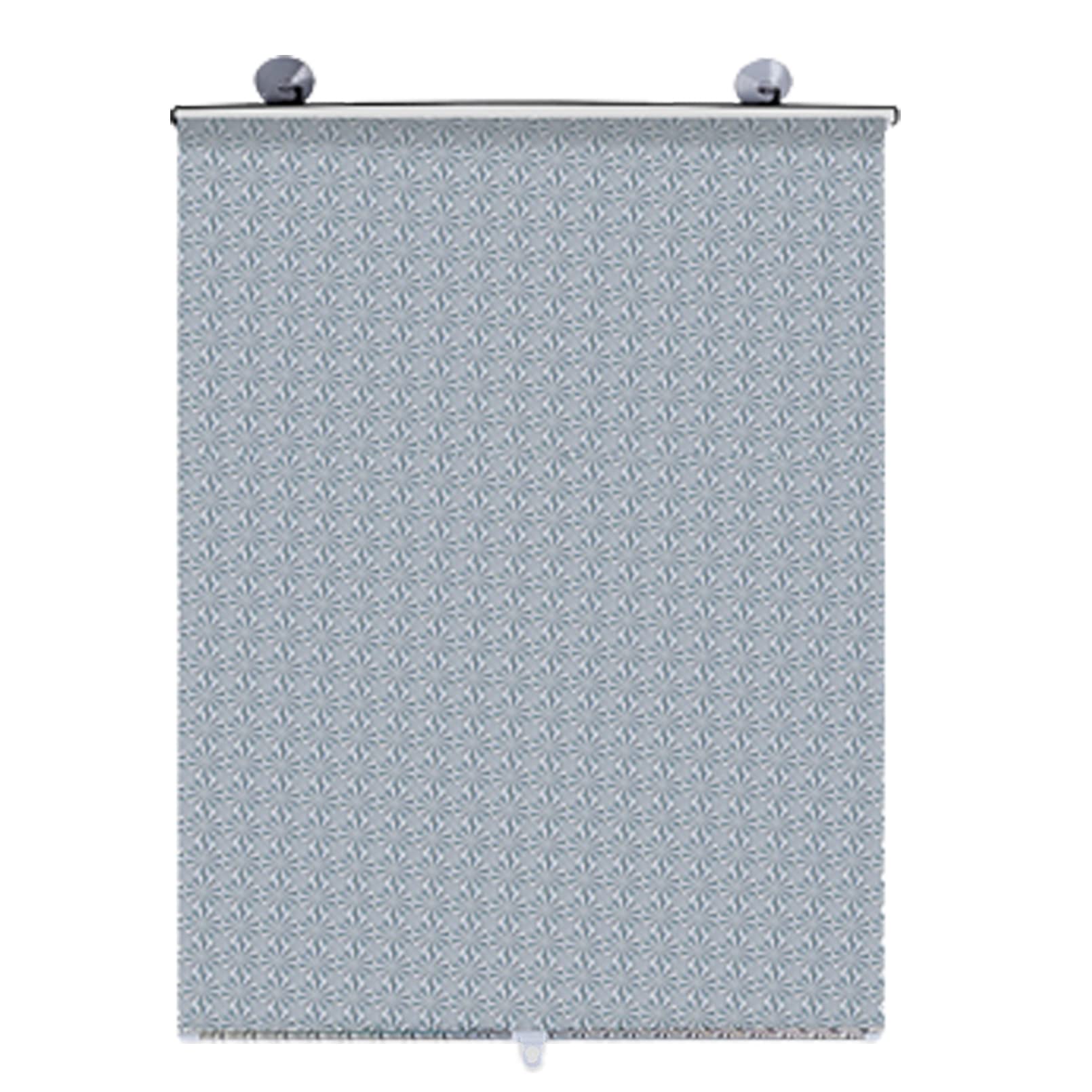 X1NGFU Suction Cup Roller Blind,Window Blind Sun Protection Blackout Roller Blind,Home Bathroom Sunblind Sun Shade,Privacy Screen Retractable Curtain,No Drilling Required (58x125cm(23x49in),Silver)