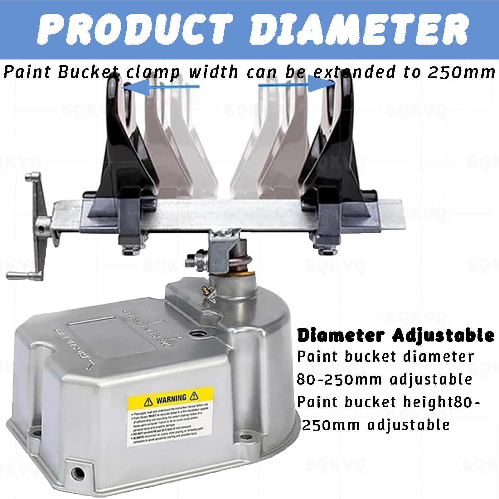 Miscelatore pneumatico dell'agitatore della pittura, pressione dell'aria 0.2-0.6Mpa, 0-500 oscillazioni/min, 15 min/lotto, morsetto regolabile per vernice, acquerello