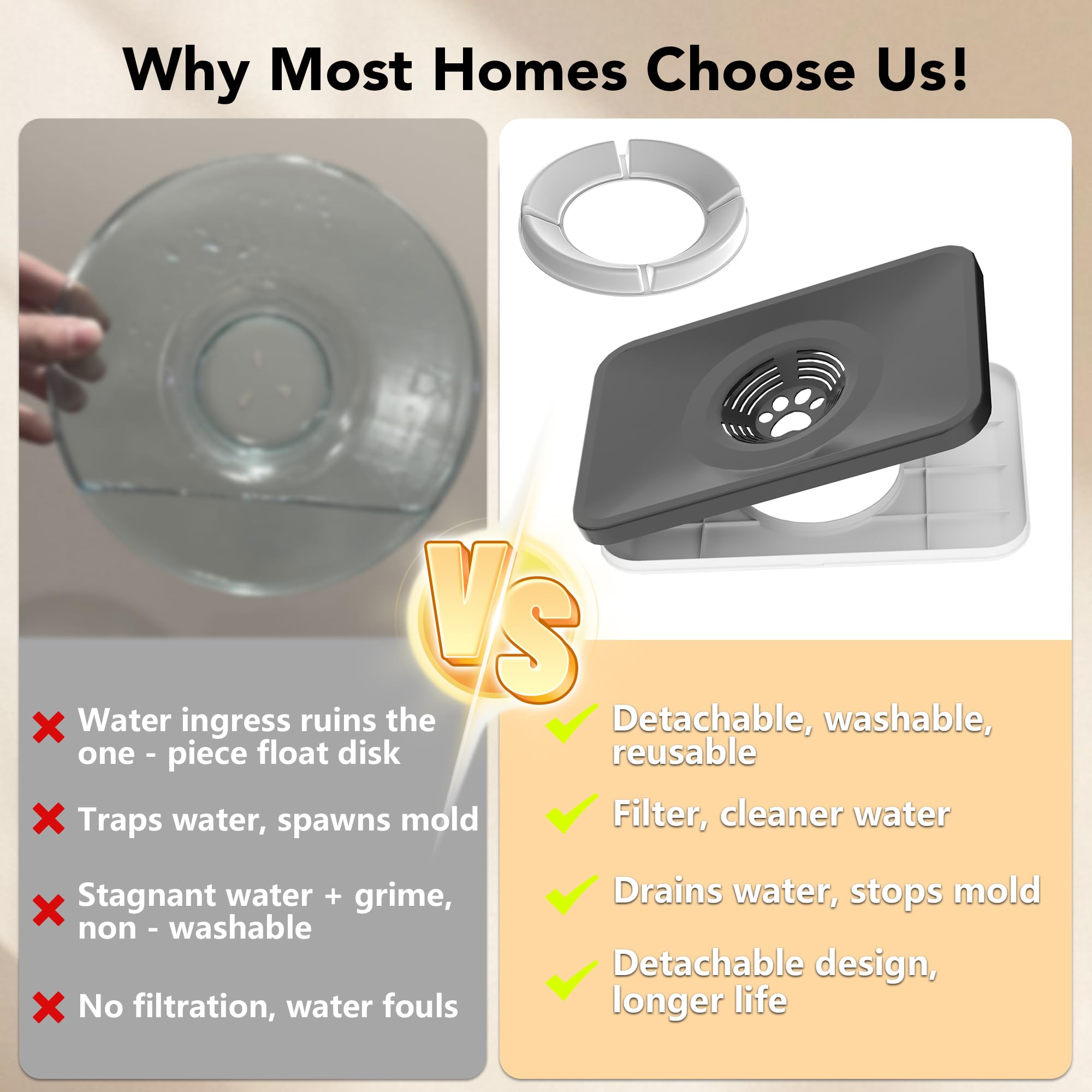 Decflow 10L Stainless Steel Dog Water Bowl, No Spill Anti-Splash Dog Bowls with XXL Silicone Mat, Spill-Proof Slow Feeder for Messy Drinkers, Heavy Duty Pet Bowls for Indoor/Outdoor Use Grey - image 8