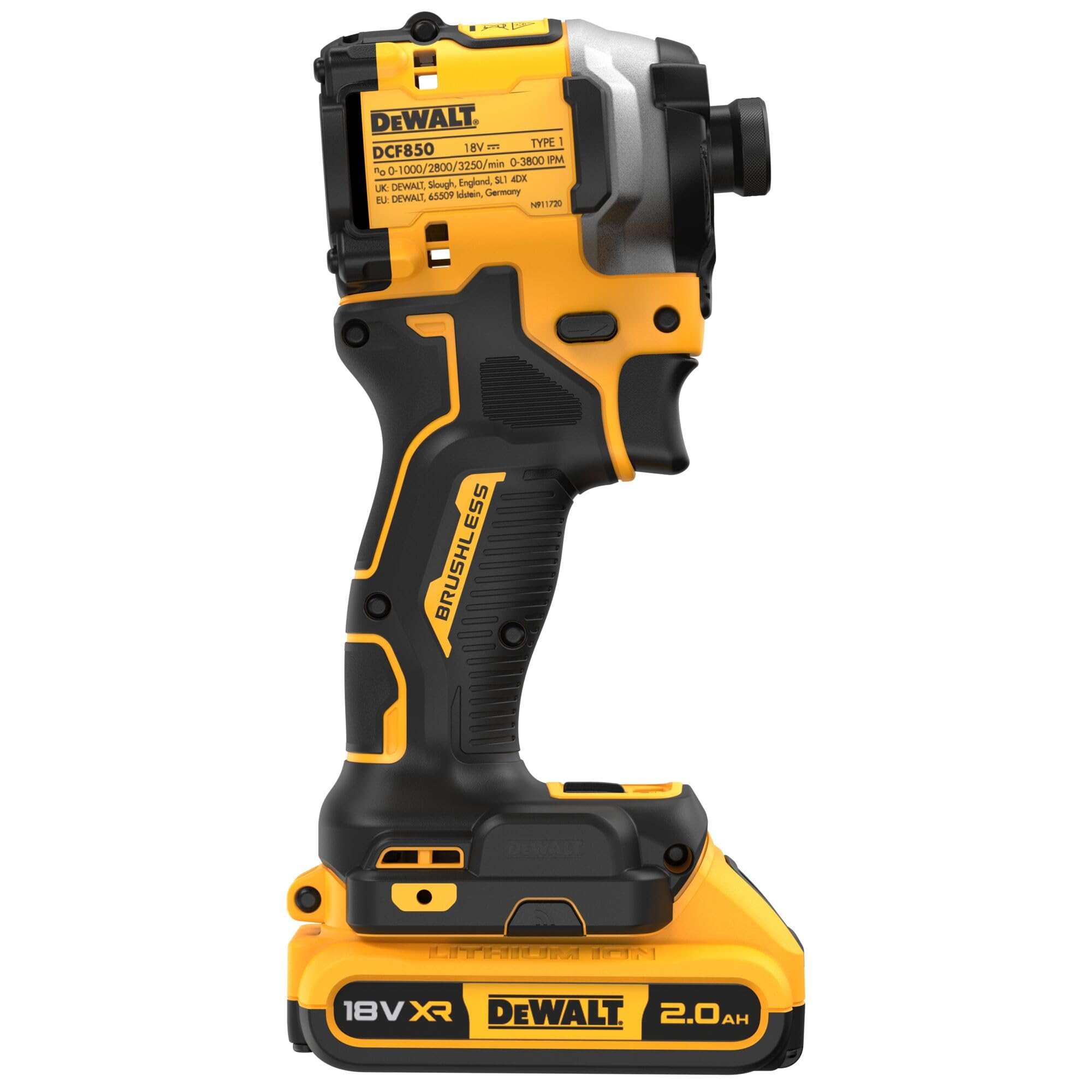 Atornillador Impacto compacto sin escobillas XR 18V 1/4" 205Nm con 2 baterías Li-Ion 2Ah y maletín TSTAK