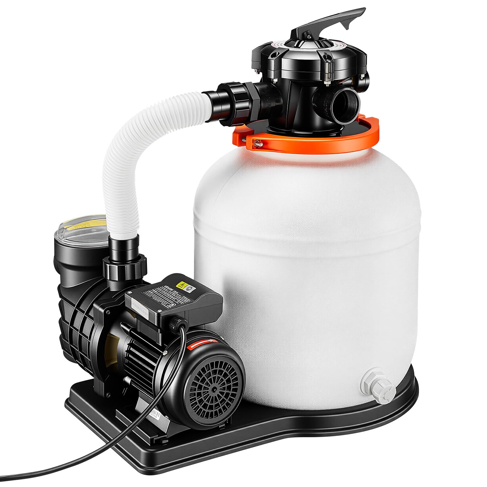 VEVOR FlashPure Sand Filter Pump, 14 in for Above Ground Pool, 0.75 HP 3500 GPH, Swimming Pool Filter System with Timer, 6X Faster Filtration, Media Installed, Leak-Resistant, Ready to Use Out of Box — view 11