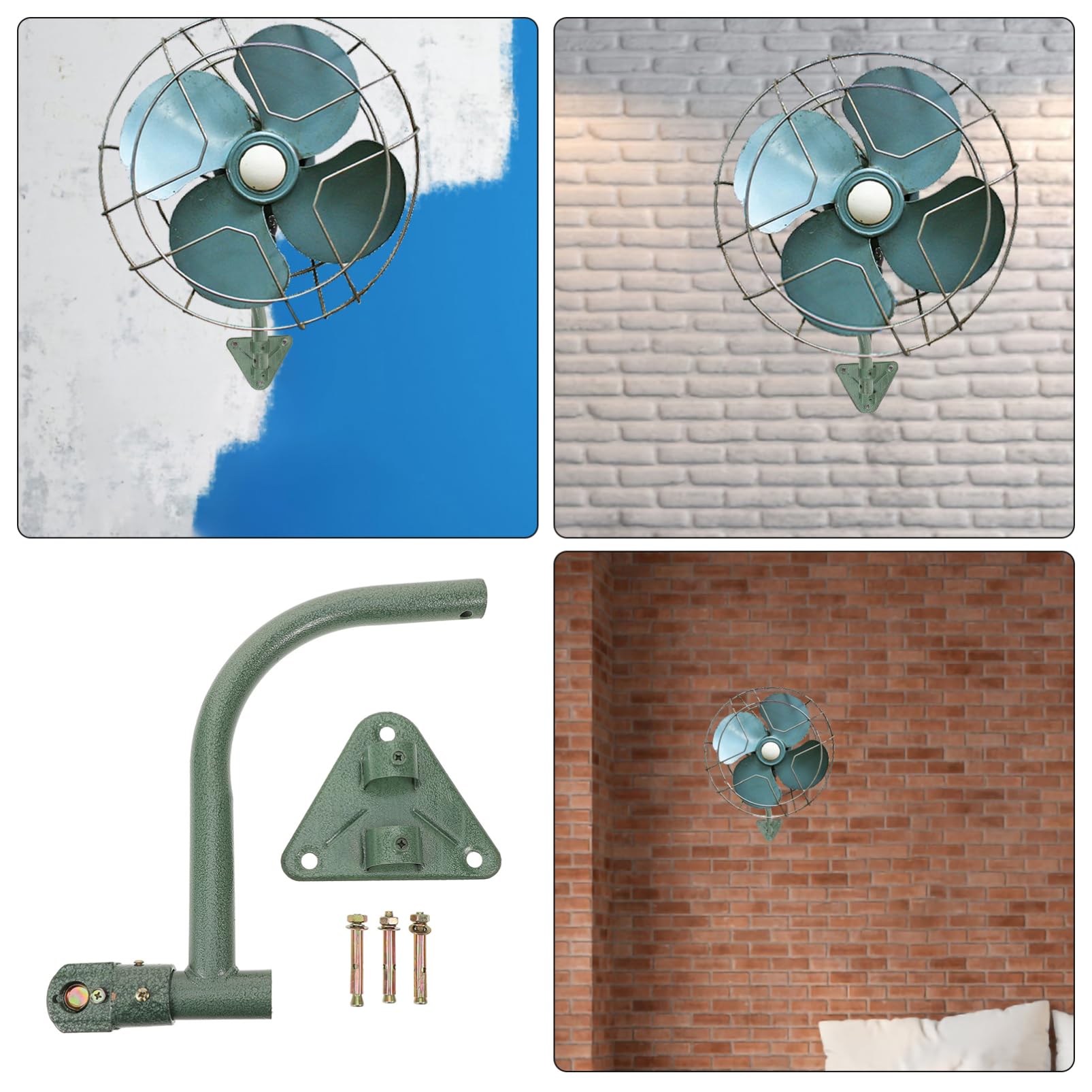 Alipis Accesorios para Ventiladores Eléctricos Soporte de Pared de Hierro Soporte de Montaje para Ventilador Eléctrico de Montaje para Ventilador para Bricolaje