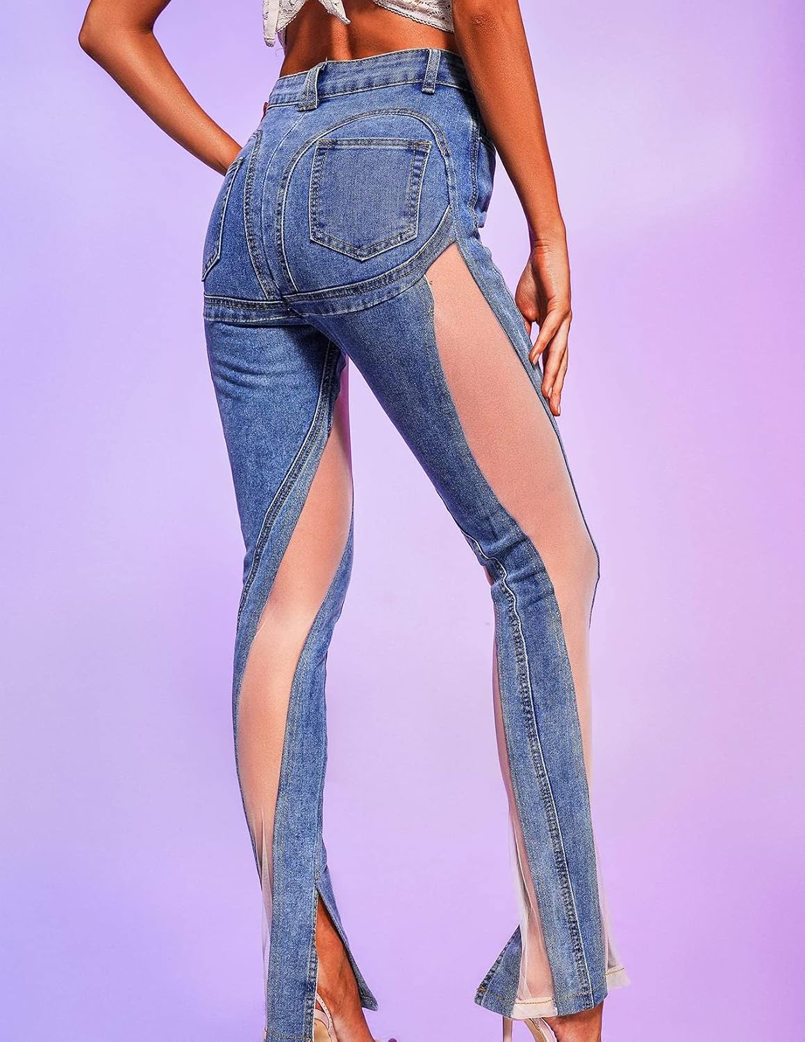BELLA BARNETT McKenzie Mesh Denim Pants