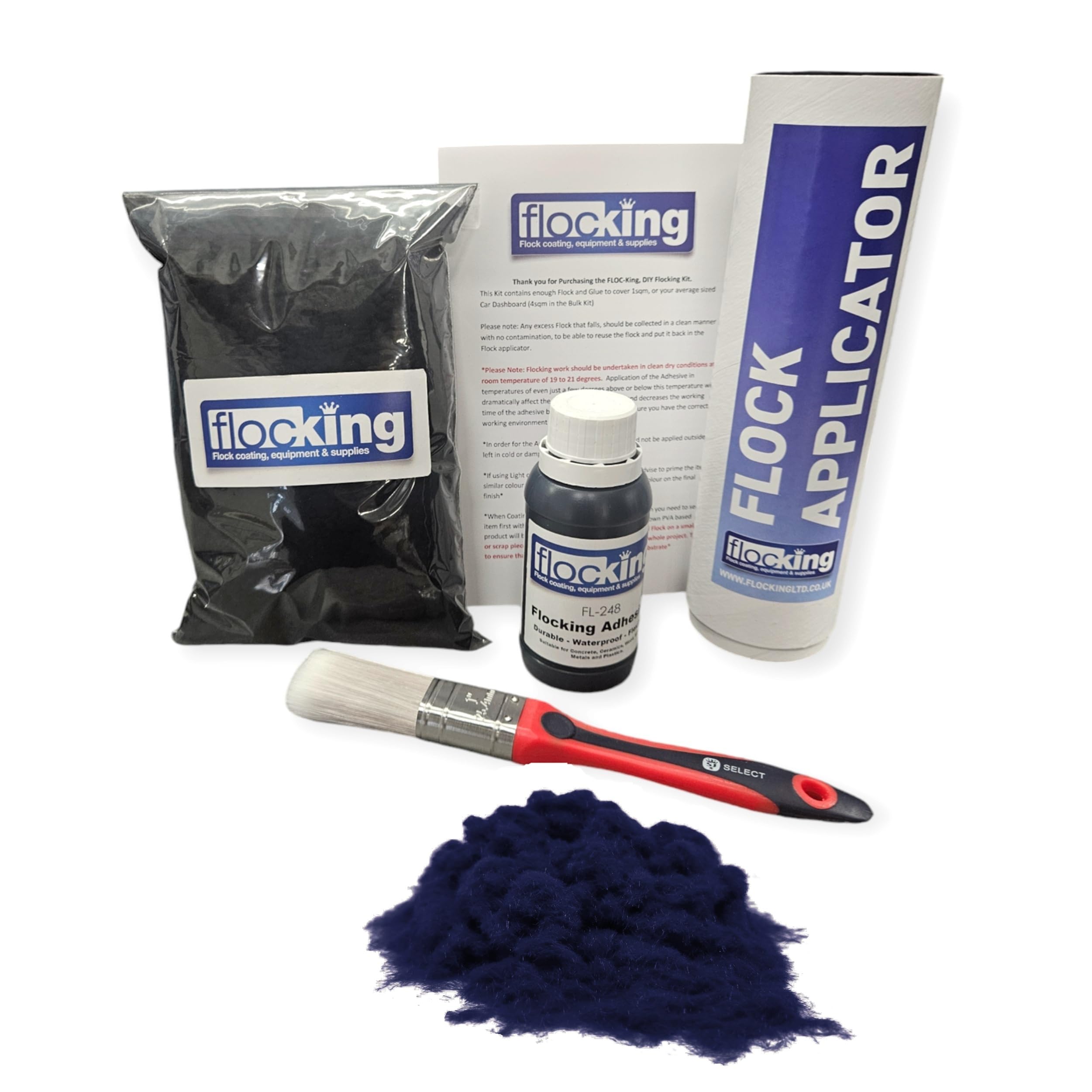 Rénover un tableau de bord usé avec le kit de flocage bleu FLOC-KING - 4