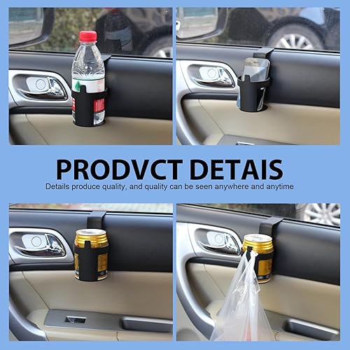 Miniatura 6 de 2 portavasos para puerta de automóvil, almacenamiento portátil para vasos de agua, soporte para bebidas de automóvil, universal para la mayoría de