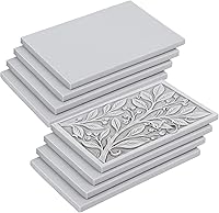 Vista 1 de SGHUO Linoleum Blocks for printmaking, 8pcs 4"x6" Gray Rubber Carving Blocks Stamp Making Kit