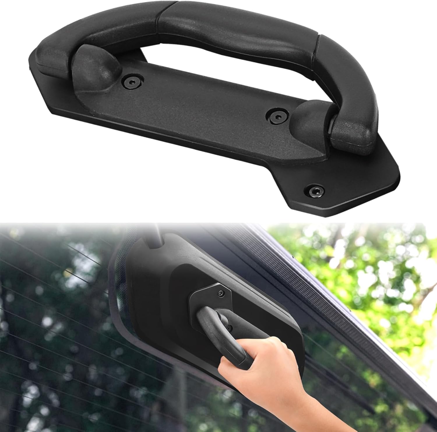 Rear Window Handle Compatible with Jeep Wrangler (JL) 2018-2024 - Avoids Direct Palm Contact with Rear Window -Jeep Wrangler 4xe Trunk Handle (Rear Window Grip Handle)