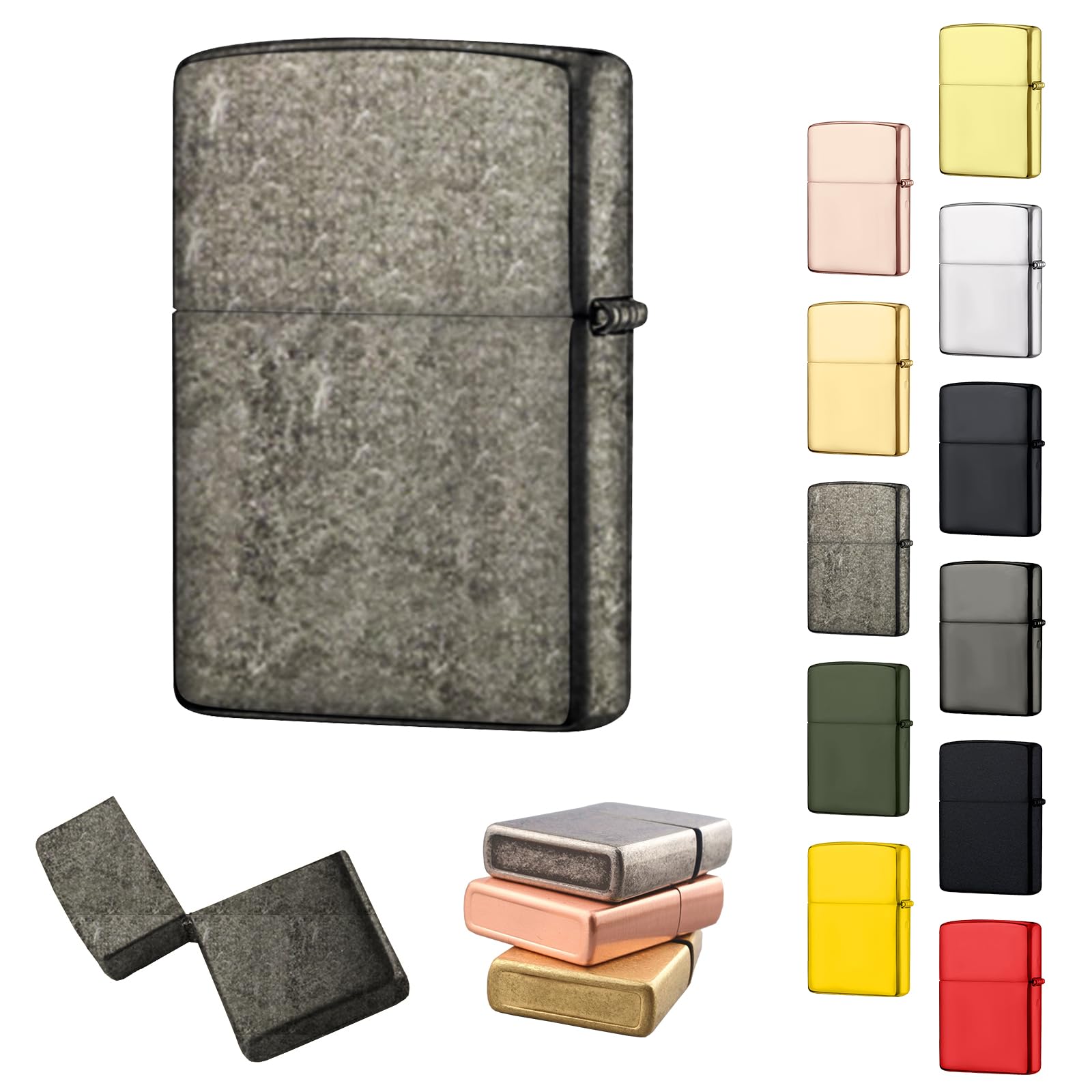 Lighter Case for Zippo Metal Lighter Cover without Insert – Durable and Robust Metal Lighter Shell Cover for Zippo#11