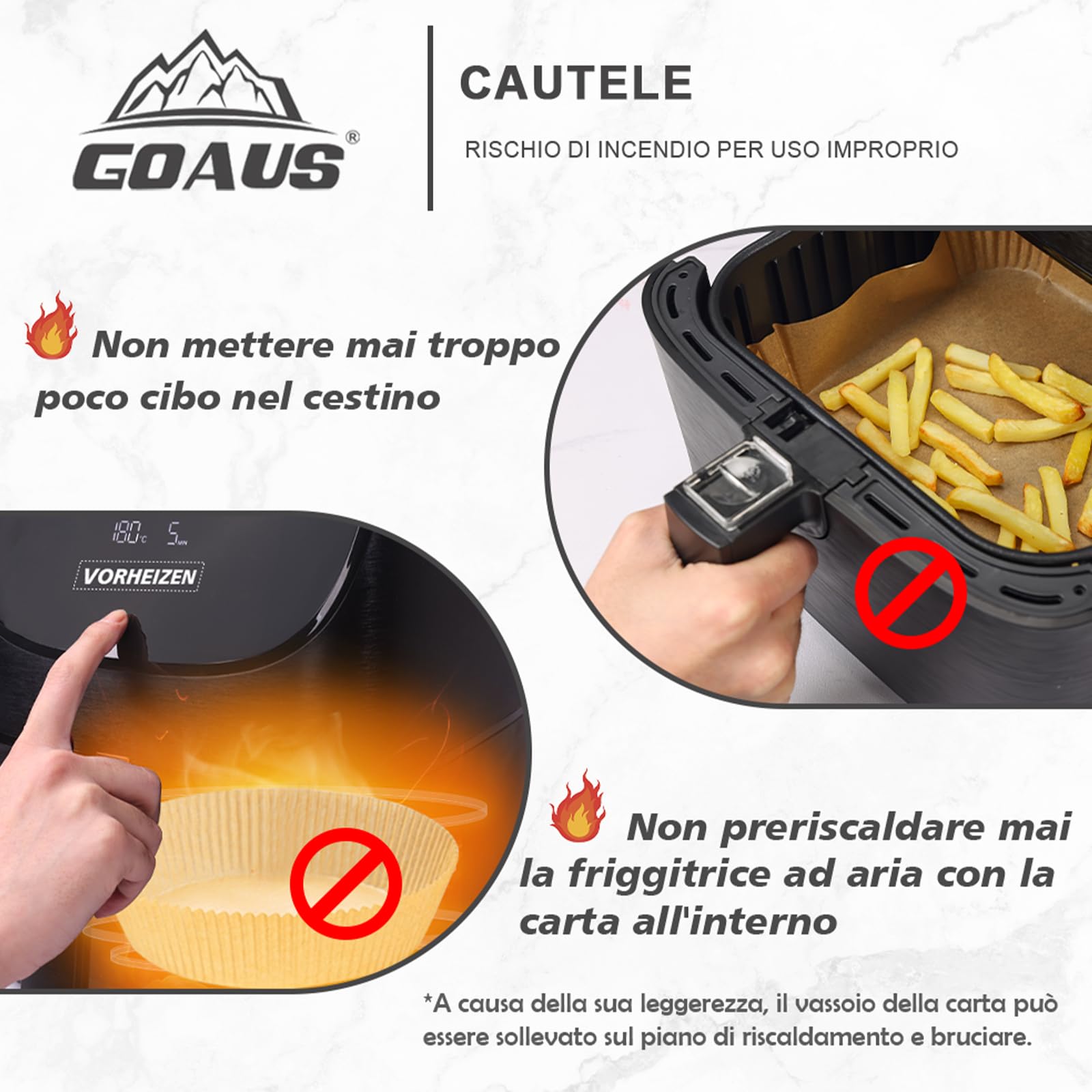 Carta Forno Per Friggitrice Ad Aria Cosori 10L - 180 Pezzi, Antiaderente, Resistente Al Calore - Foto 2