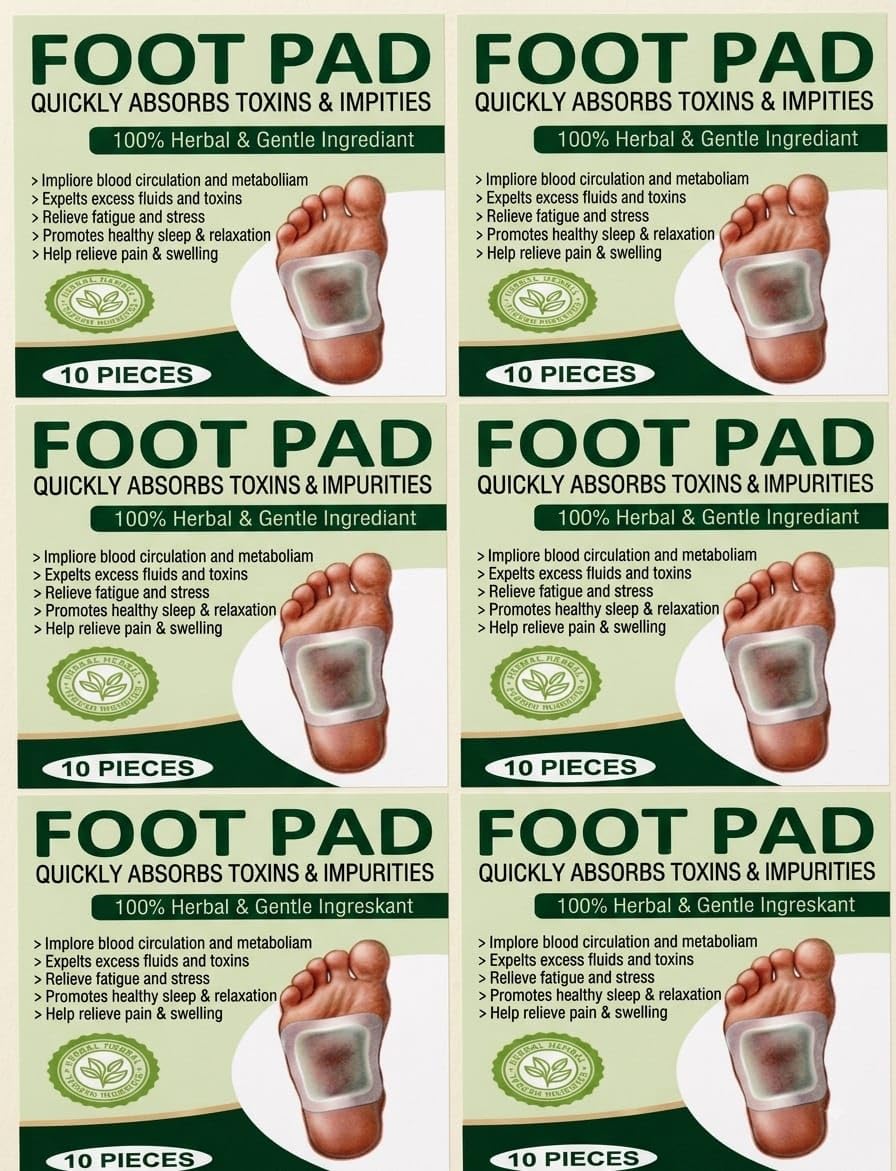(pack of 1)100% Herbal And Gentle Ingredient Detox Foot Pads, 5 Pieces, Natural Ingredients for Sleep Aid, Pain Relief, Toxin Removal with Bamboo Vinegar and Acupoint Micro-Massage Technology (5) — Amazon image 2