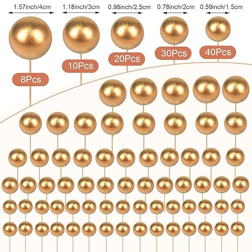 Miniatura 107 de 108 bolas para decoración de tartas, decoración de cupcakes, globos de espuma para hornear pasteles, boda, aniversario, decoración de cumpleaños
