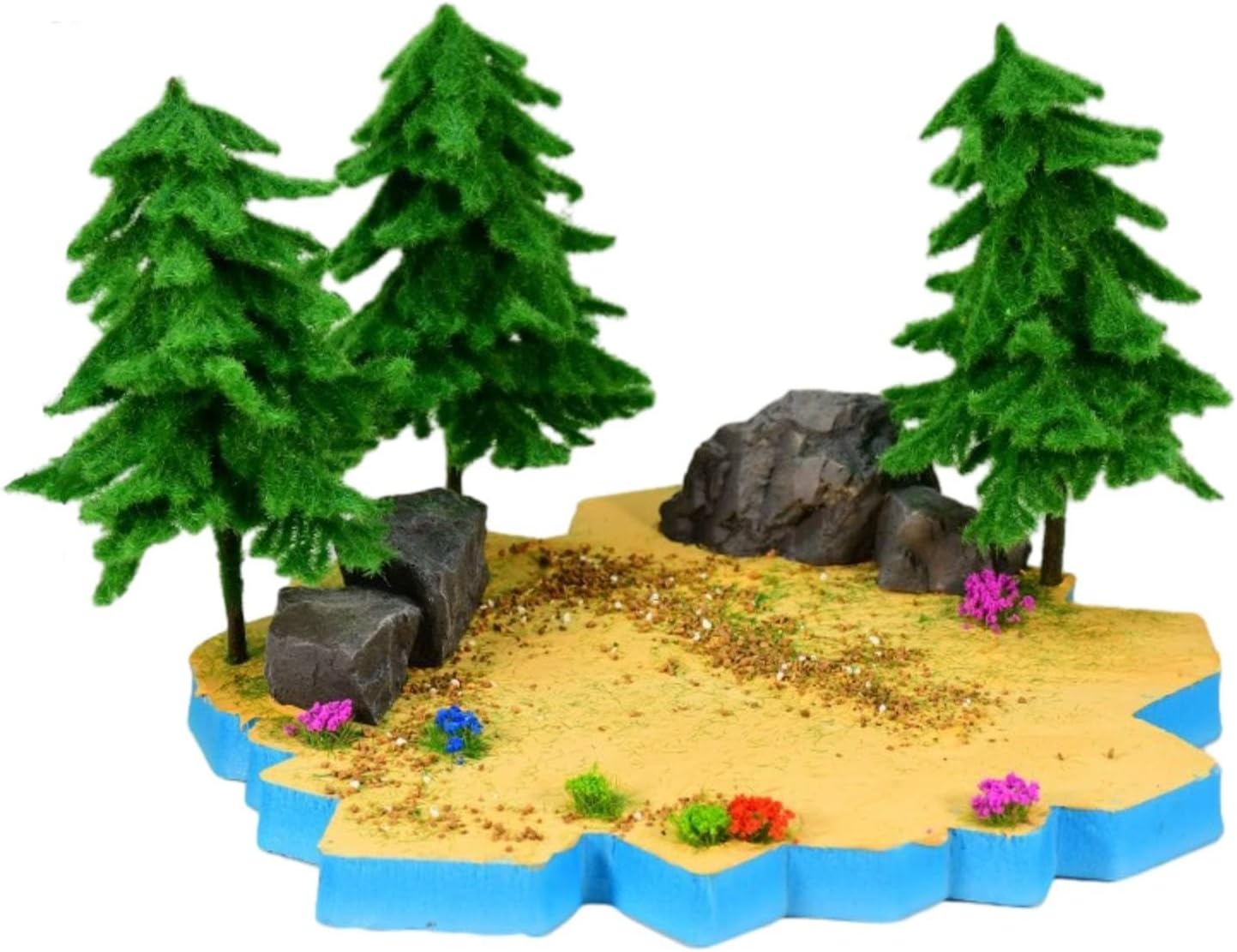 Gralara Miniature Scene Material Kit Authentic Diorama Tree Set Assorted Miniature Tree Set for Hobbyists, Crafters, Tabletop Displays, Wilderness Scene Material Kit