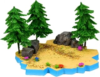 FytStycale Miniature Scene Material Kit Authentic Diorama Tree Set Mixed Miniature Tree Set for Tabletop Displays, Wilderness Scene Material Kit