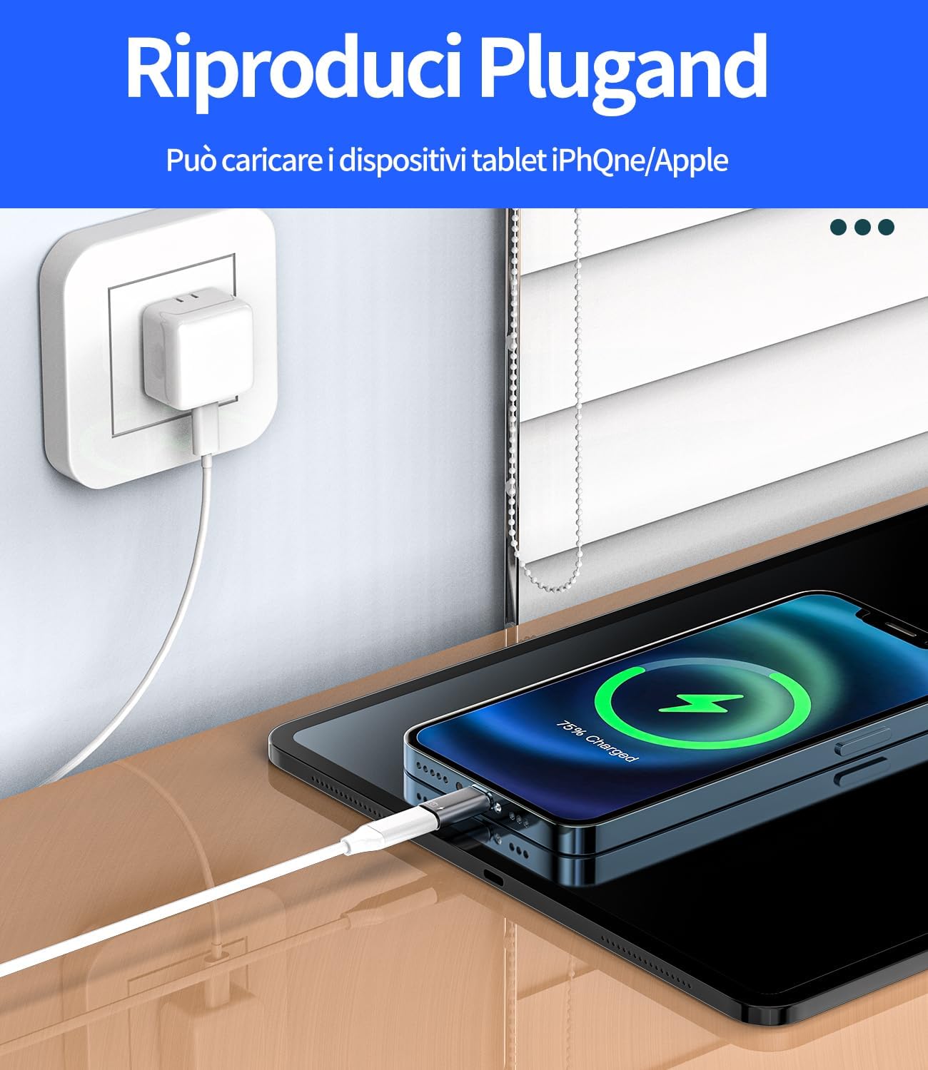 Adapter USB C Femmina a Lightning Maschio 2pack per iPhone 14 Pro Max iPad MFi Certified Carica Dati Aux Audio