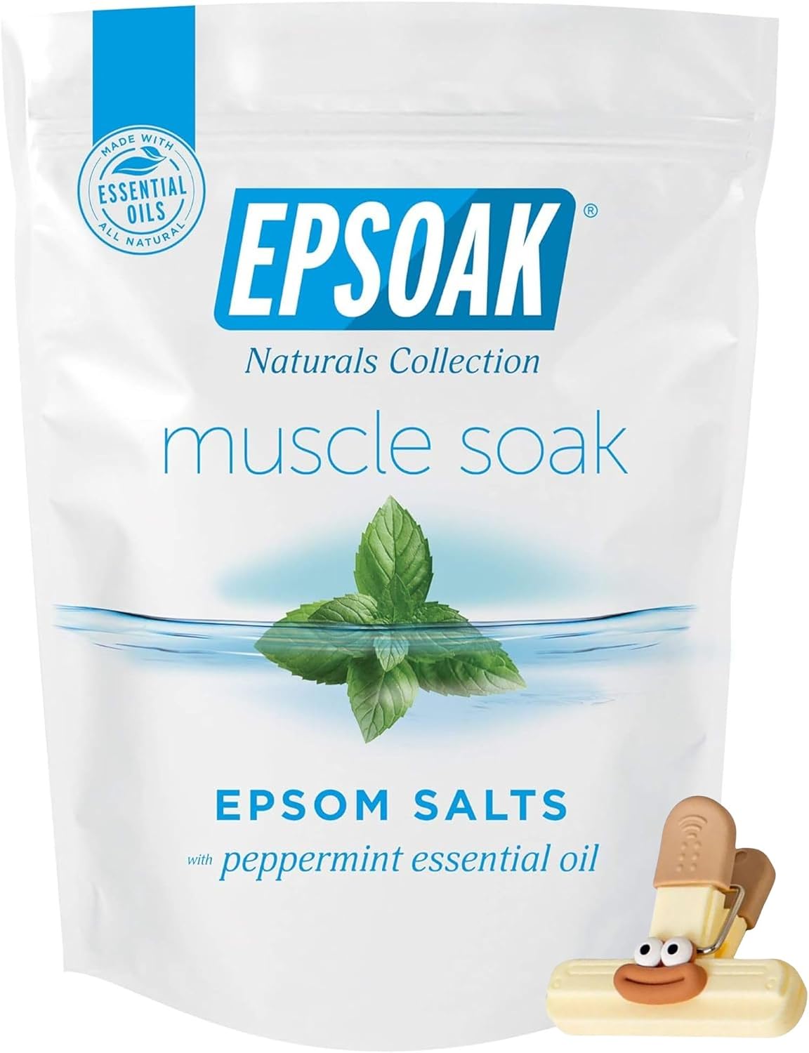 Epsoak Salt Epsom Muscle Soak – 2 lb Bag – Epsoak Epsom Salt for Sore Muscle Bath Soak – Epsom Salt Bath Soak Muscle Recovery – Simple Soak with a Random Item – 2 Items