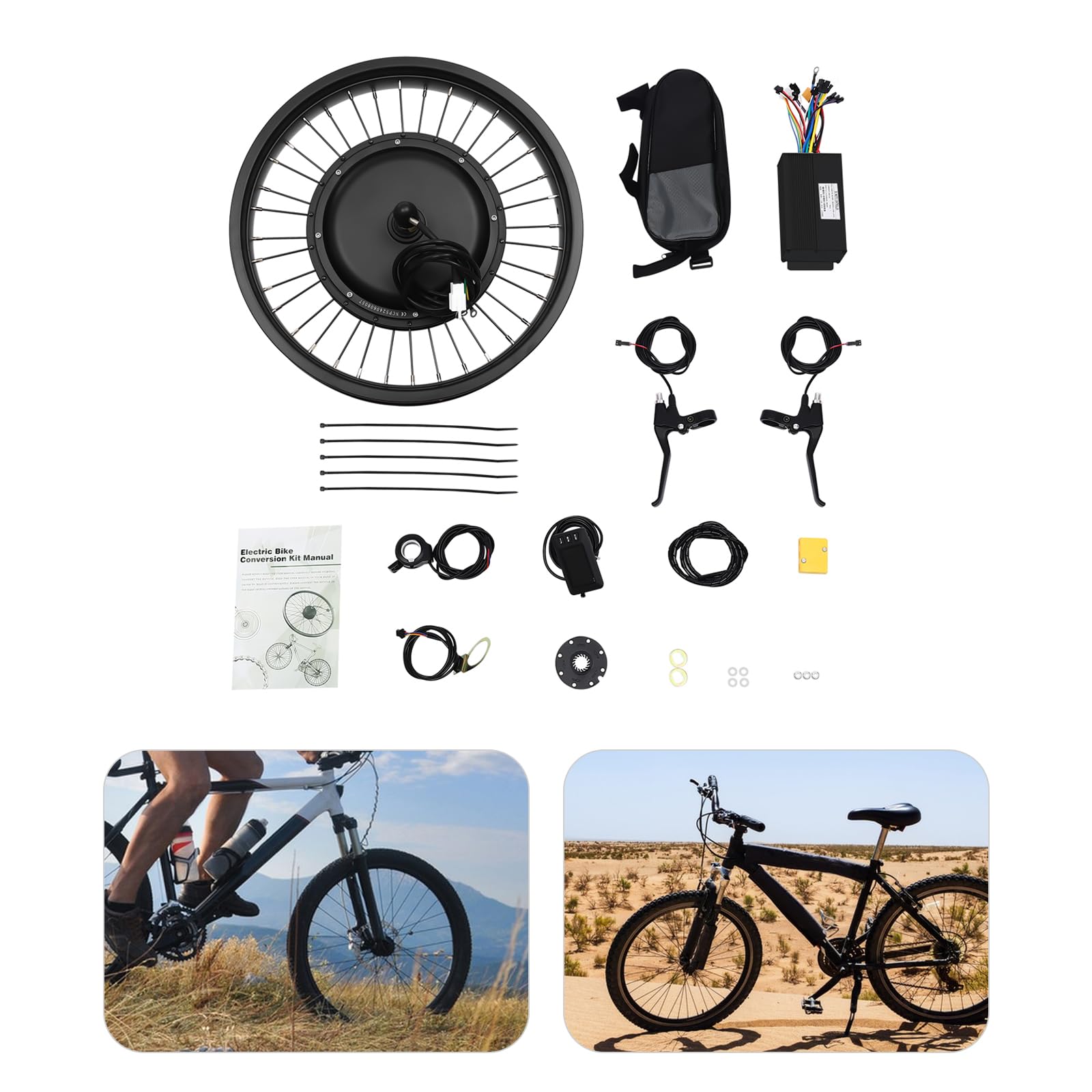 Kit de vélo électrique 48 V 1000 W 20 pouces, moteur à moyeu sans balais, LCD PAS, vélo, motoneige, conversion
