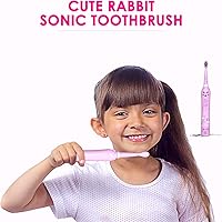 Vista 3 de Cepillo de dientes eléctrico sónico para niños, cepillo de dientes inteligente recargable para niños pequeños de 3 a 12 años con recordatorio de 30