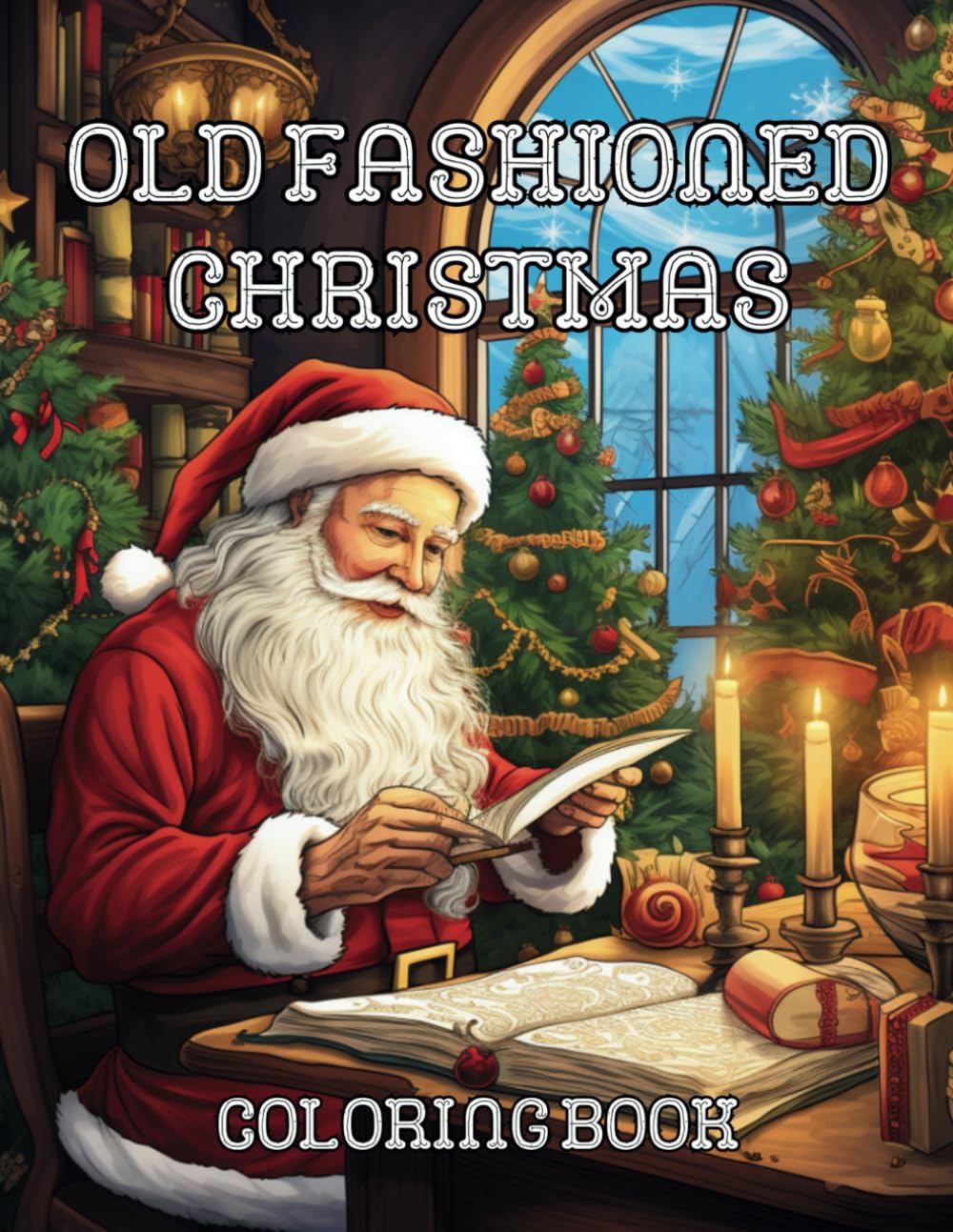 Old Fashioned Christmas: A Victorian Style Adult & Teen Coloring Book – Perfect for Mindful Relaxation and Secret Santa Christmas Gifts