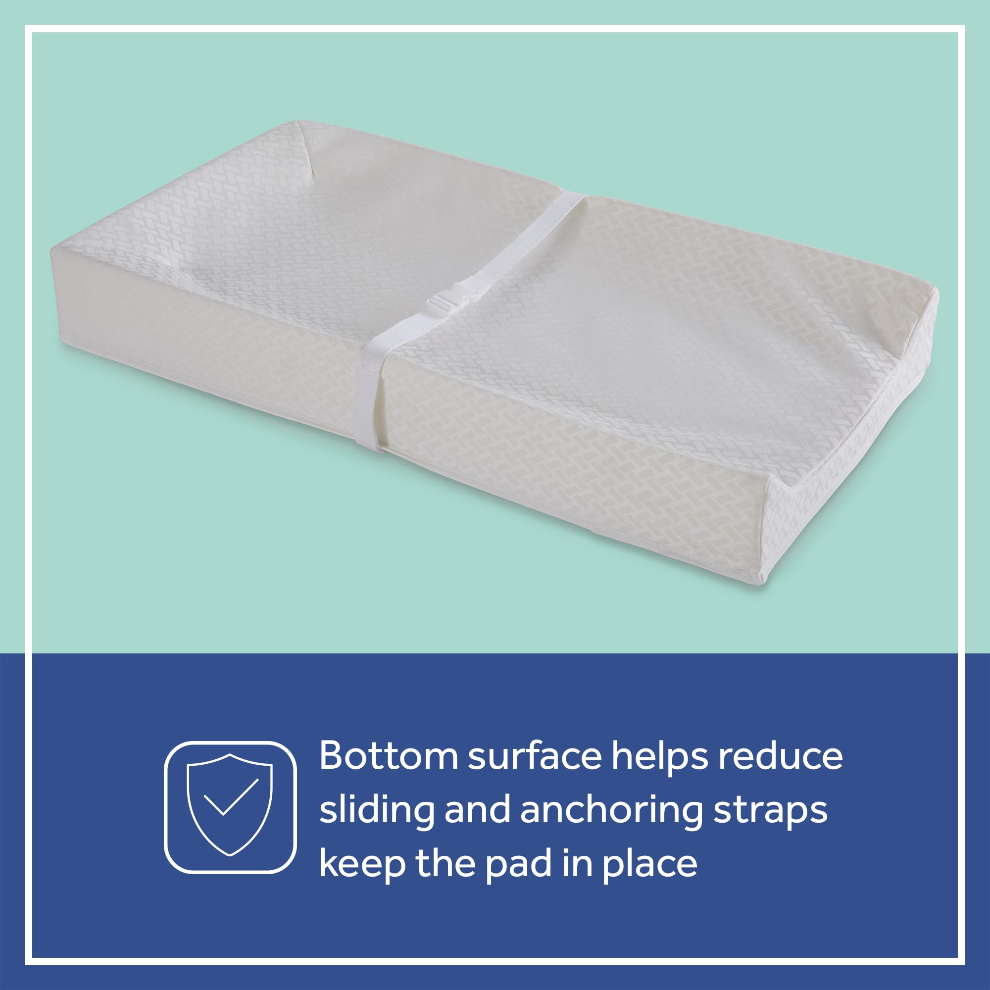 Sealy Baby Almohadilla cambiadora de pañales para bebés y niños pequeños, almohadilla de algodón cómoda, funda impermeable, fabricada en Estados Unidos