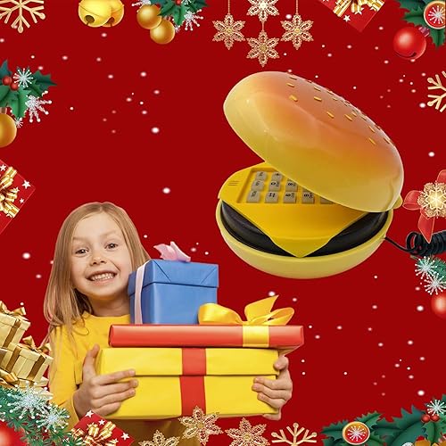Miniatura 8 de Regalos de broma para hamburguesas, regalos divertidos para niños, teléfono fijo, broma, teléfono en casa, artilugios, teléfono para hamburguesas,