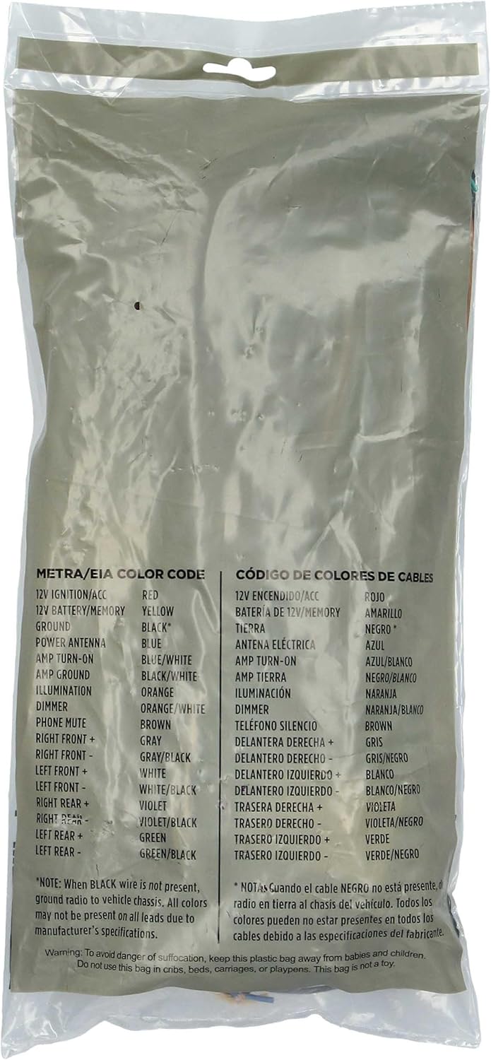 Metra 70-8117 Factory Amplifier Bypass Harness fits Select 2003-2009 Toyota Vehicles - 03-09 4RUNNER - 05-08 Matrix - 03-07 Sequoia - 04-06 Tundra