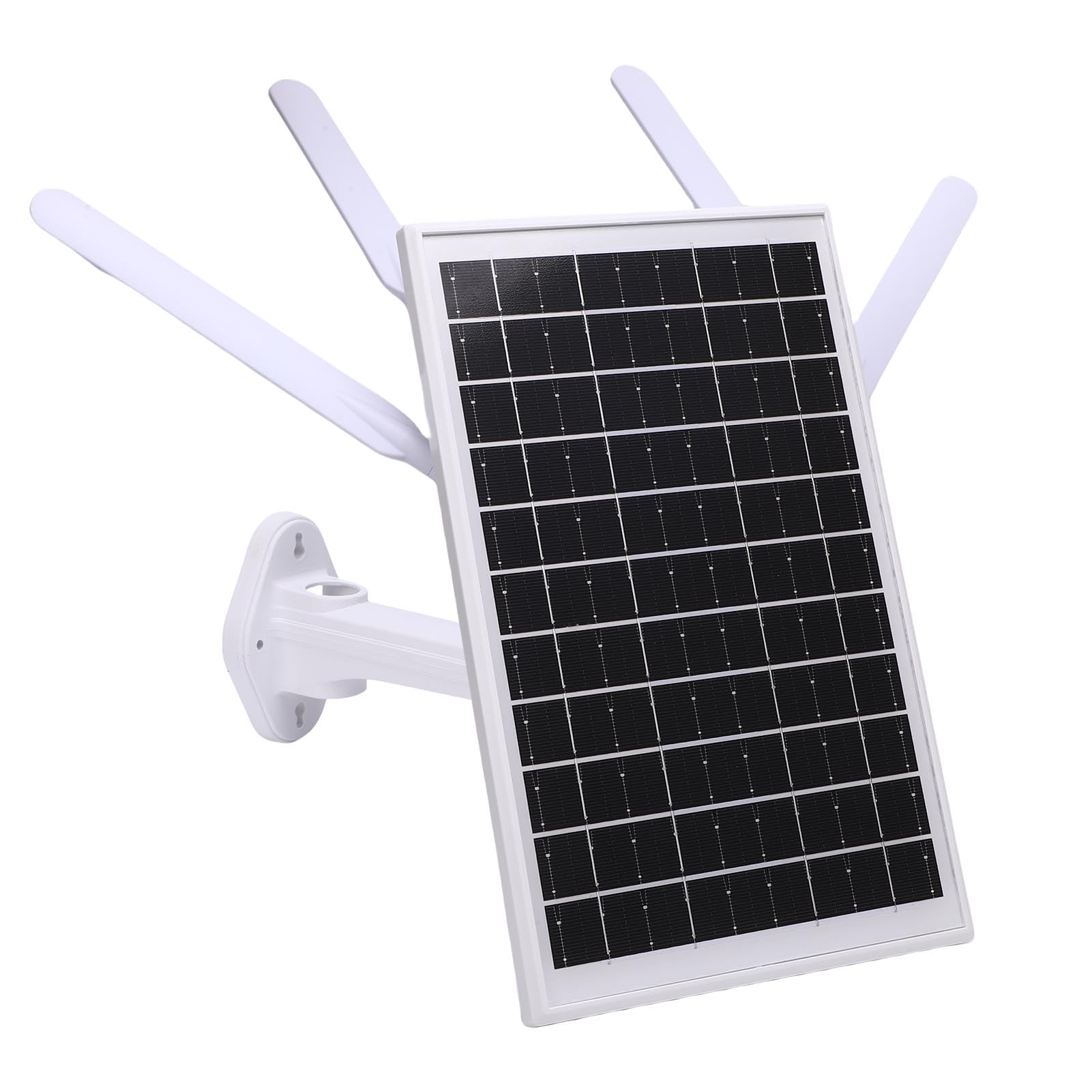 Fockety Enrutador módem 4G LTE de 12 W con energía Solar, Ranura para Tarjeta SIM, Extensor WiFi de 300 Mbps con Alcance WiFi de 150 m, Antenas externas y batería de 18 000 mAh (Antenas Negras)
