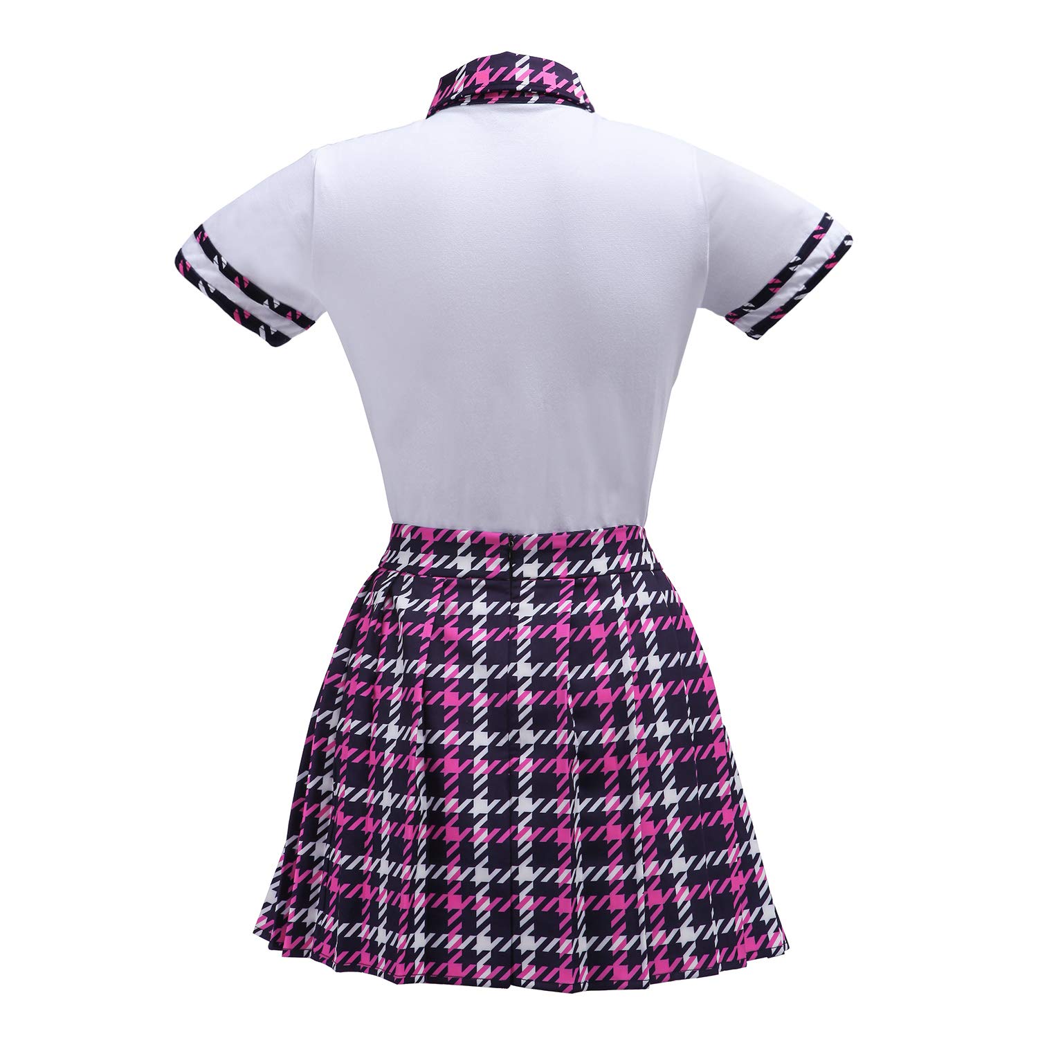 LittleForBig Dorośli Baby miłośnik pieluszek (ABDL) zatrzas w komkroku jednoczęściowy śpioszki-Mundur szkolny Wayward Girls