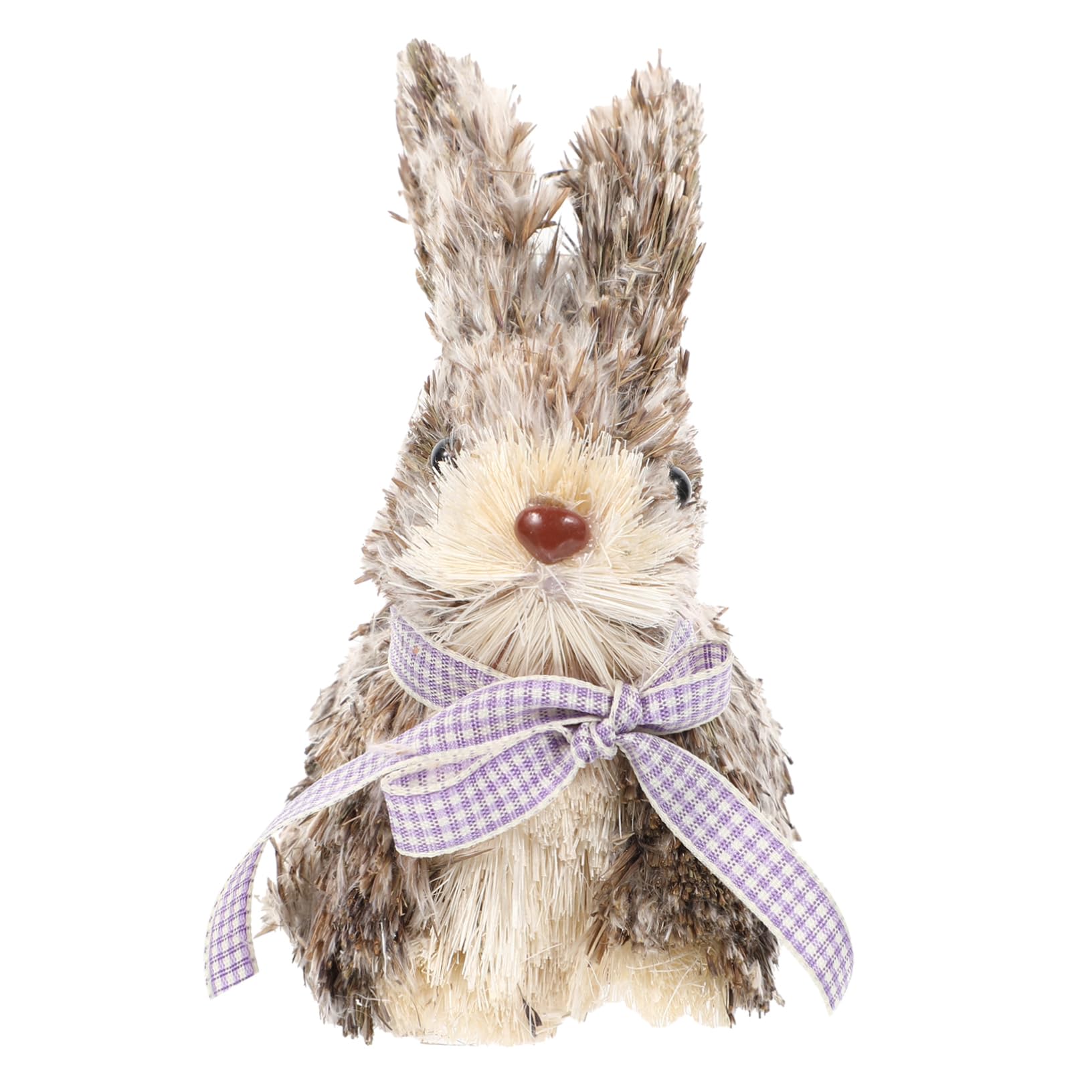 Alipis Décoration Lapin en Paille Tissée, Figurine Animale Légère, Pièce Décorative pour Salle à Manger et Salon, Style Naturel