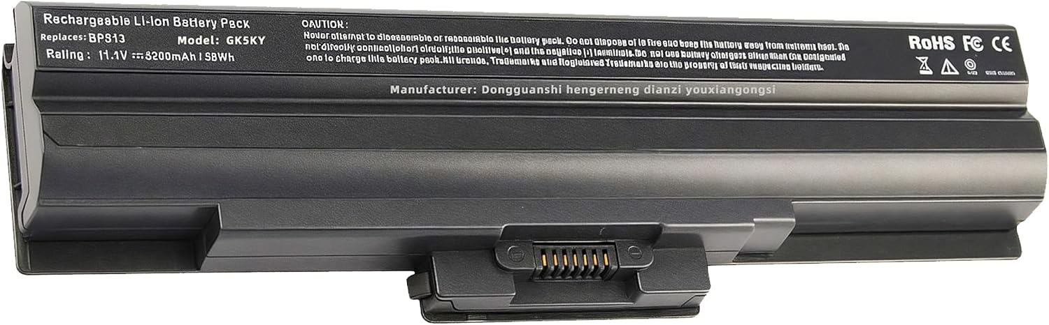 57.72wh VGP-BPS13 VGP-BPS13A VGP-BPS13A/B Laptop Battery Replacement for Sony Vaio VGP-BPS13S VGP-BPS21A VGP-BPS13/Q VGP-BPS13B/Q VGP-BPL13 VPCCW21FX VGN-AW VGP-BPS13/S VGP-BPS13Q High performance