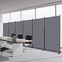 Vista 23 de Divisor de Habitación de 6 Pies, Divisores de Habitación Portátiles y Pantallas de Privacidad Plegables, Divisor de Tela de 132'' de Ancho