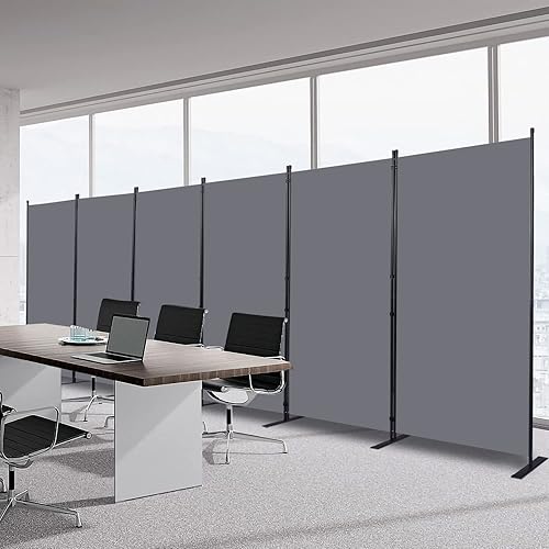 Vista 110 de Divisor de habitación portátil de 6 pies y pantallas de privacidad plegables, divisor de tela de 102 pulgadas de ancho para separación