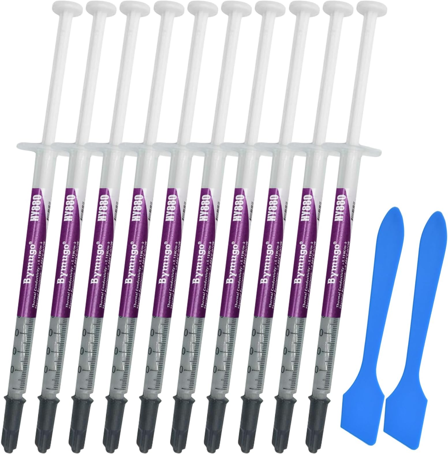 10 Pack HY880 Thermal Paste Kit-5.15 W/MK 1 G/Pcs, High Performance Thermal Compound Paste Grease Heatsink for CPU, Processor, All Cooler Master, Computer, PS4
