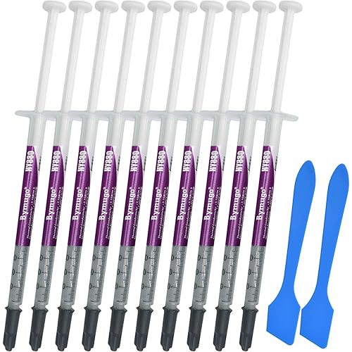 10 Pack HY880 Thermal Paste Kit-5.15 W/MK 1 G/Pcs, High Performance Thermal Compound Paste Grease Heatsink for CPU, Processor, All Cooler Master, Computer, PS4