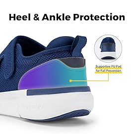 FitVille Diabetic Shoes for Men Extra Wide Width Orthopedic Slip-on Shoes Adjustable Closure Walking Sneakers with Arch Support Cushioning Therapeutic for Swollen Feet