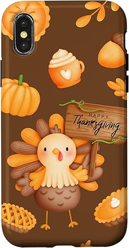 Miniatura 7 de iPhone 13 Pro Max Happy Thanksgiving Turkey - Funda de calabaza y pastel