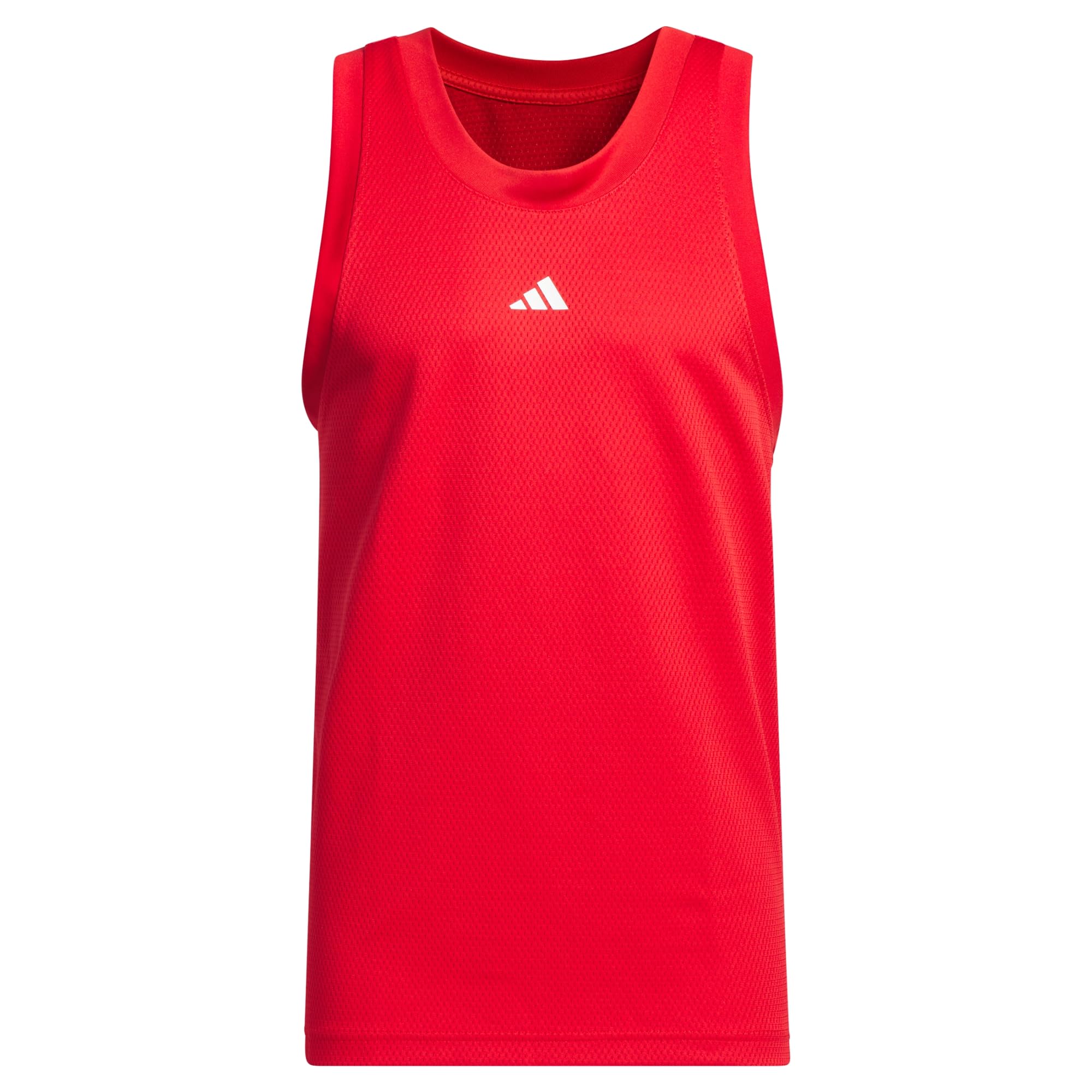 adidas Men's Basketball Legends Tank Top, Better Scarlet/White, S