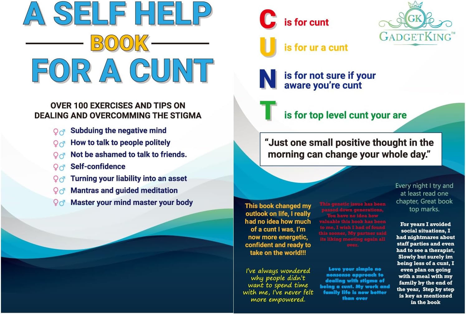 A BOOK FOR A CUNT SELF HELP BOOK Gift For Him Man Men Boyfriend Husband