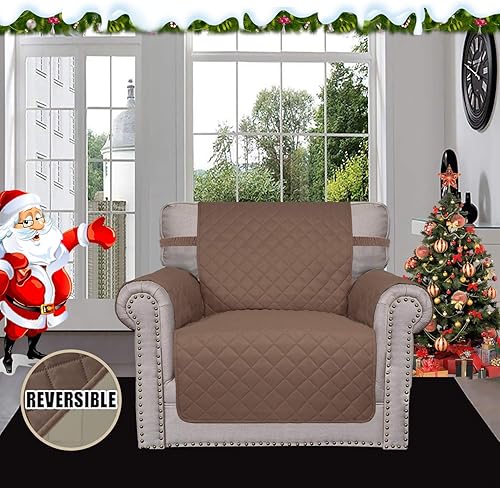 Miniatura 454 de Easy-Going - Funda reversible para sofá, resistente al agua, con varillas de espuma y correas elásticas, protector de muebles para mascotas y perros