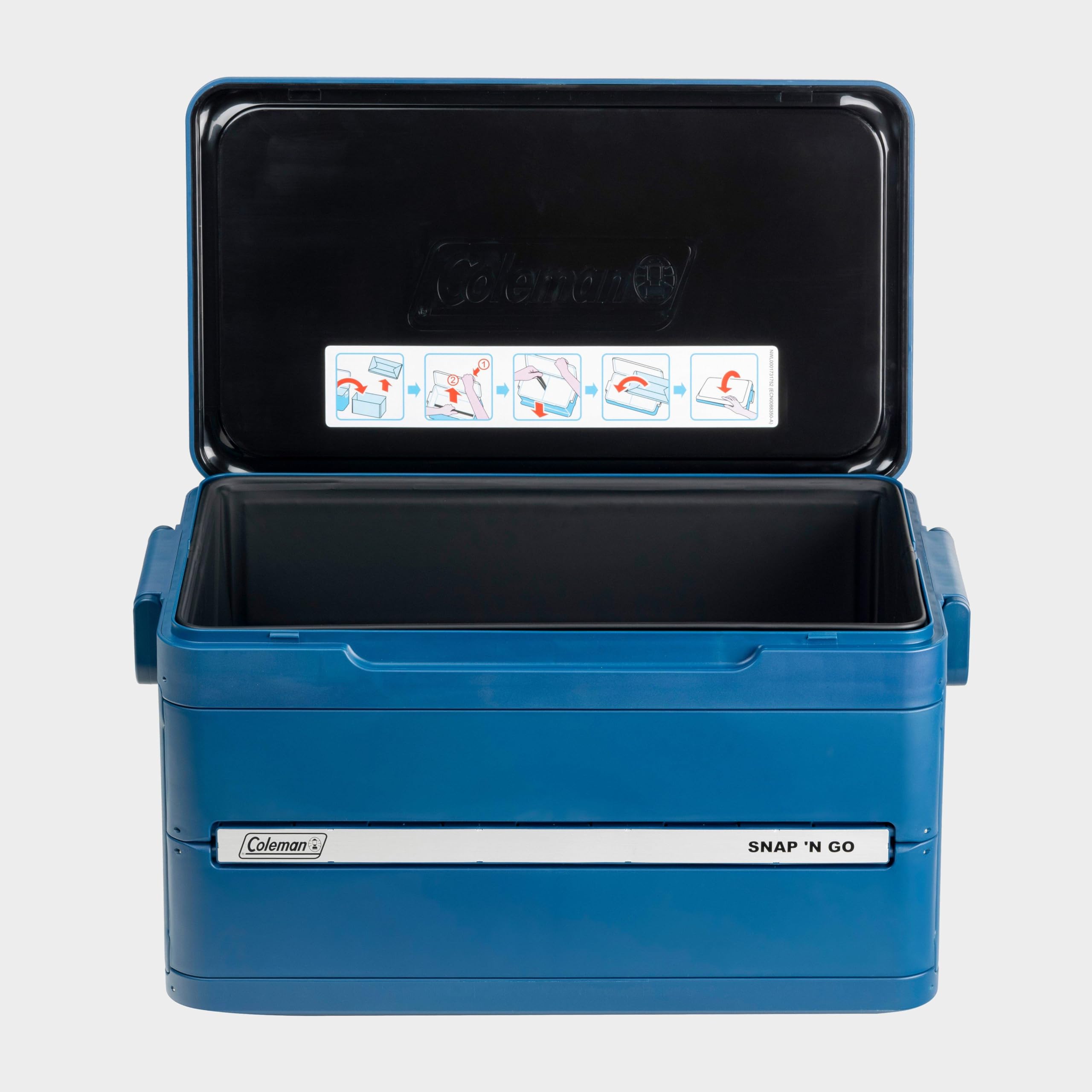 Coleman Snap N Go Faltbare Kühlbox, 35QT, 33L, Hält 64 Dosen, 42 Stunden kalt, Wasserdichtes, herausnehmbares Innenfutter, für Camping und Outdoor