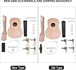 DIY Ukulele Kit, Wooden Ukulele 21inch Basswood 4 String Ukelele DIY Kit Instrument Accessory Build Your Own Ukulele Kit DIY Telecaster Guitar Kit Stringed Musical Instruments