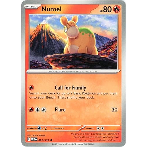 Pokomon - Numel 021/132 - Mega Evolutions - NM/M