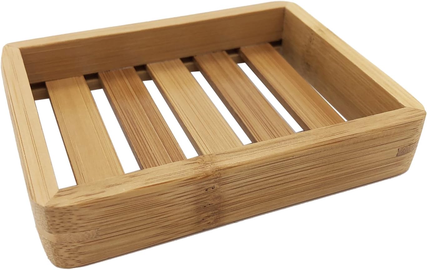 Soap Dish, Bamboo Bathroom Soap Dish/Kitchen & Bath Soap Saver Tray Four Different Model Can Select Square