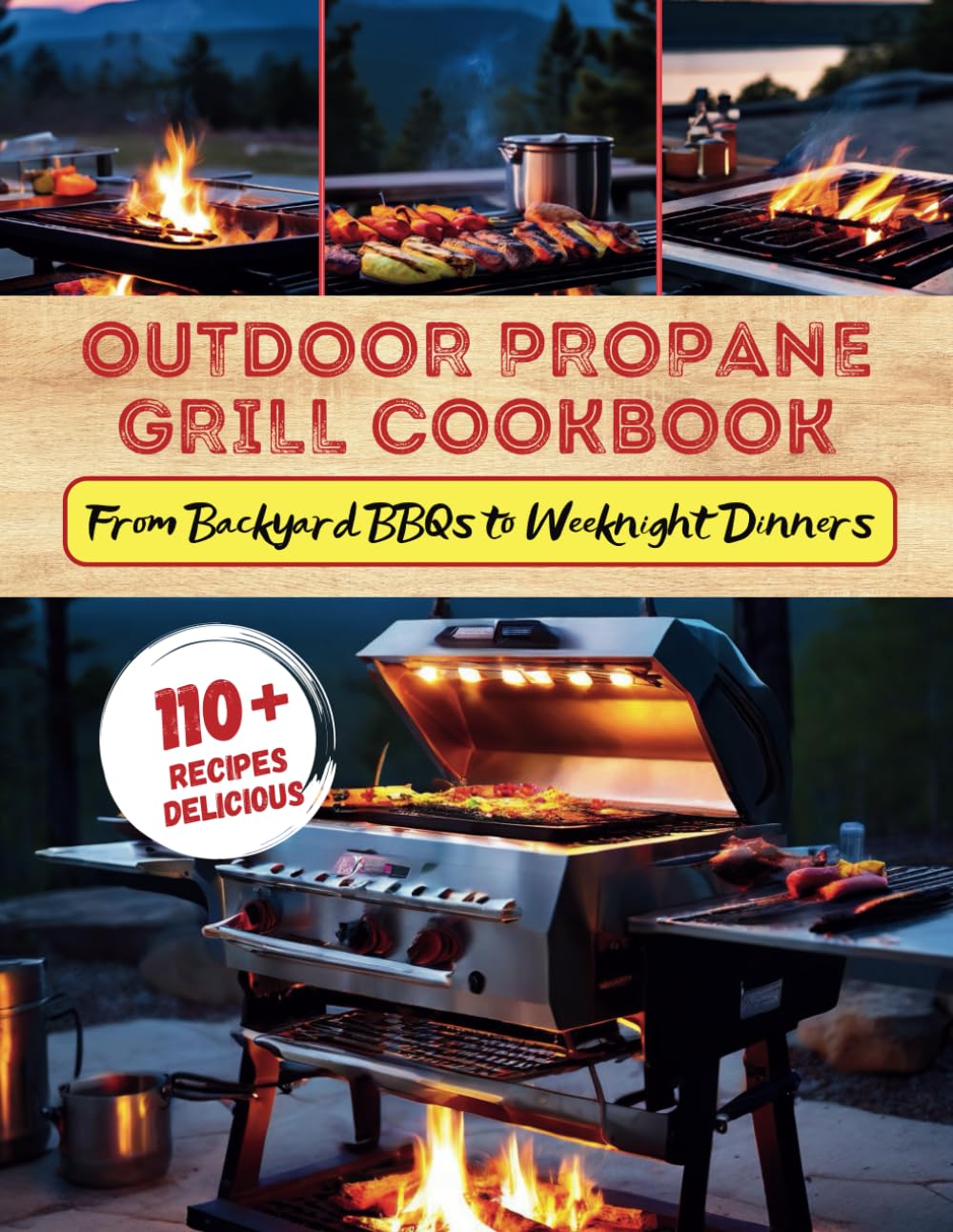 Outdoor Propane Grill Cookbook : From Backyard BBQs to Weeknight Dinners: 110+ Delicious Recipes for Your Propane Grill