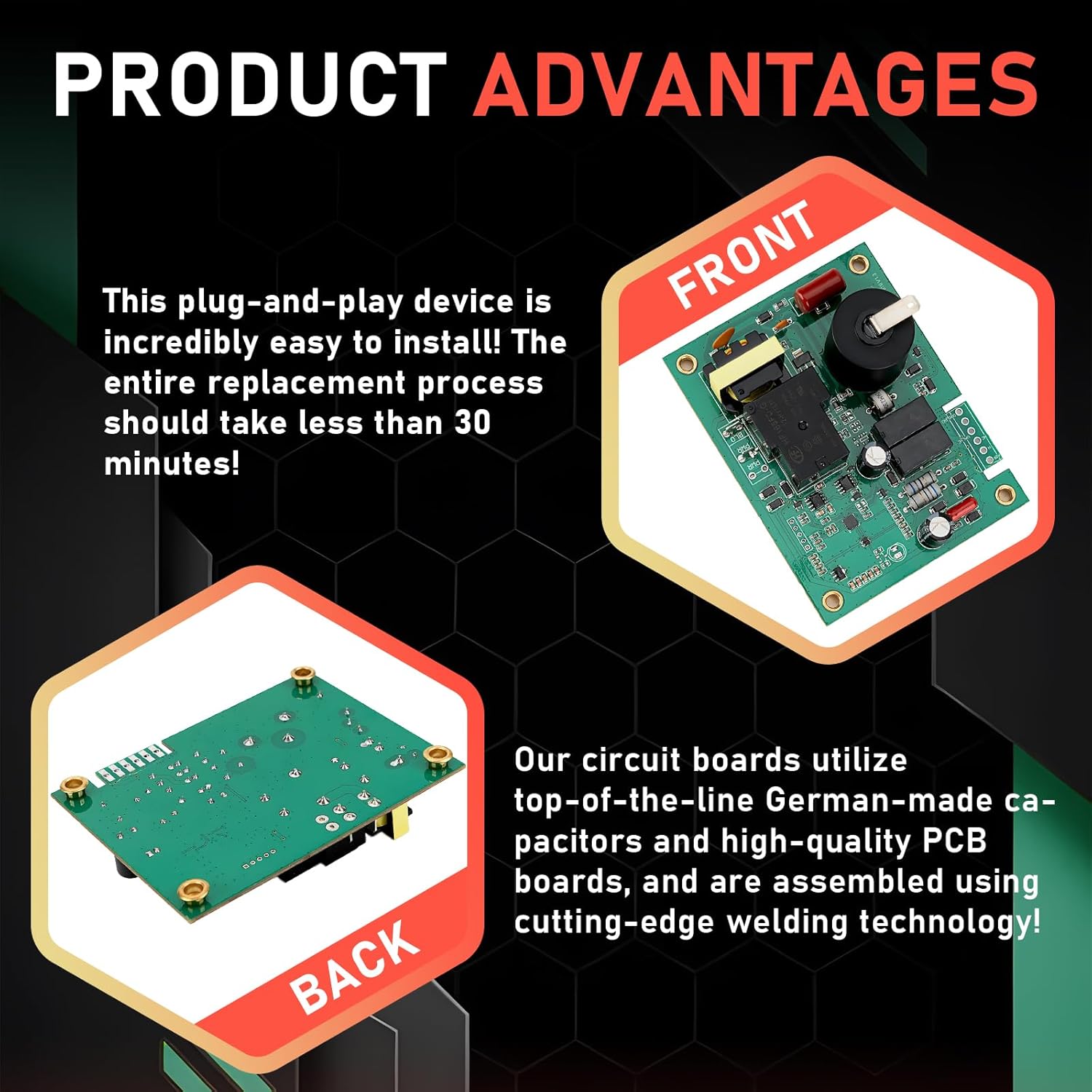 Ignition Control Circuit Board with Fan Control 520820 Compatible with Suburban 12V DC RV Furnace,RV Camper Furnace,RV Water Heater.Replace 520871 520814 33550L 521099
