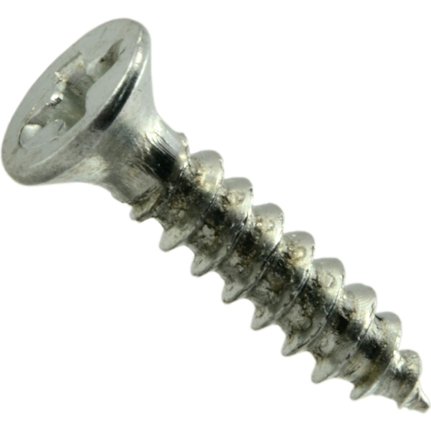 Pack of 4 Hard-to-Find Fastener 014973291686 Phillips Flat Wood Screws, 4 x 1/2-Inch, zinc
