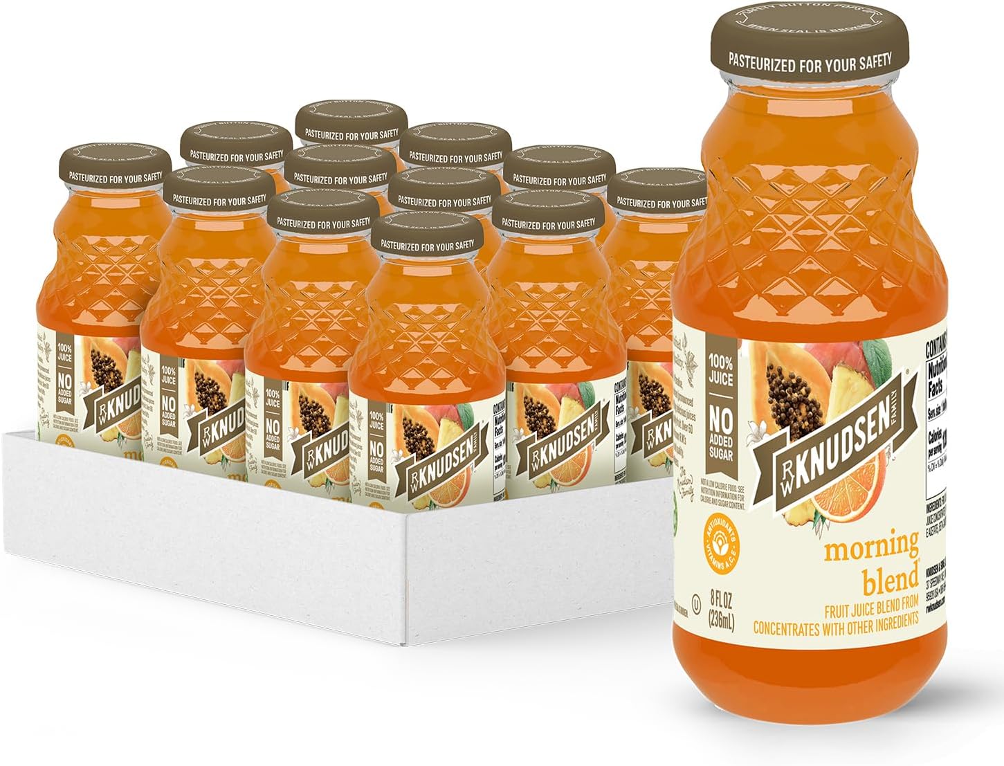 R.W. Knudsen Organic Morning Blend Juice, 8 fl oz (12 Pack)