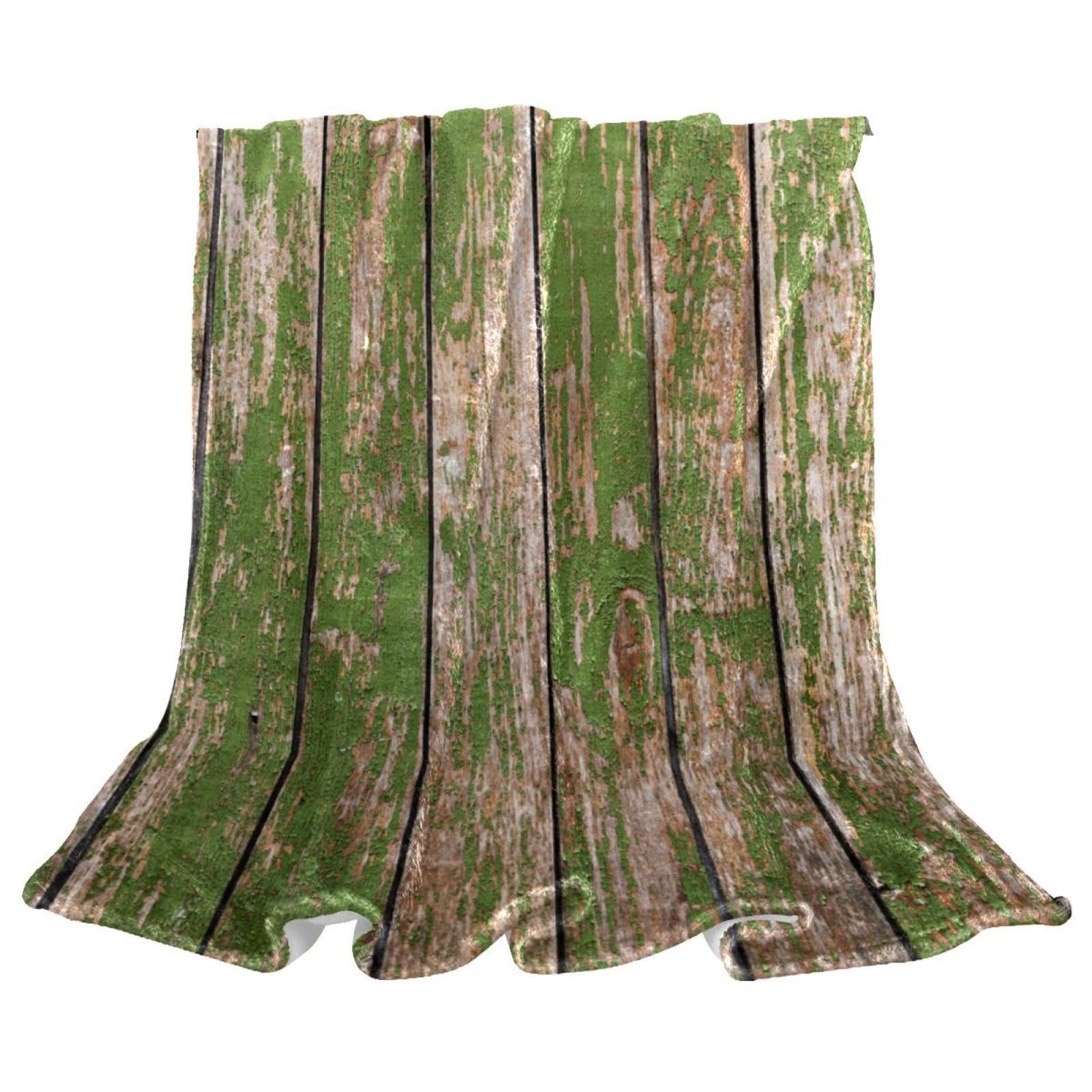 Couverture polaire vert bois microfibre chaude pour remédier aux soirées fraîches