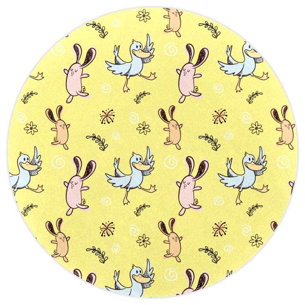 Tapis rond de chambre 120cm en polyester doux de qualité